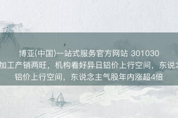 博亚(中国)一站式服务官方网站 301030，尾盘短暂跳水！铝加工产销两旺，机构看好异日铝价上行空间，东说念主气股年内涨超4倍