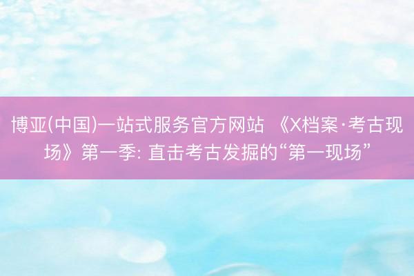 博亚(中国)一站式服务官方网站 《X档案·考古现场》第一季: